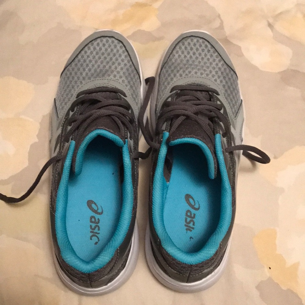 Blue and Gray Asics